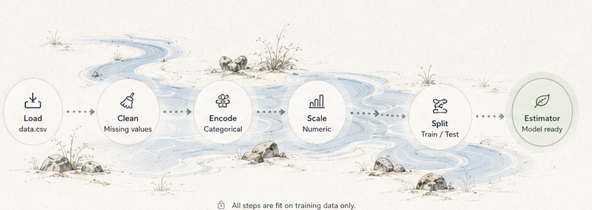 A leakage-safe data preparation pipeline
